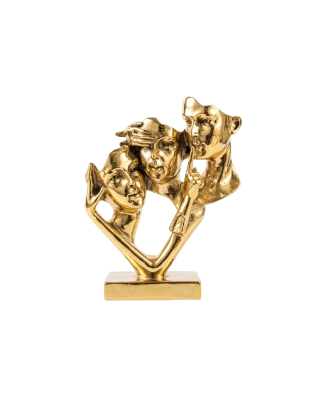 Perception Gold-Plated Surrealist Sculpture