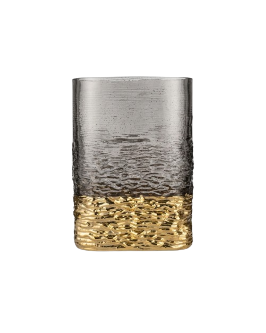 Liquid Gold Smoked Glass Vase