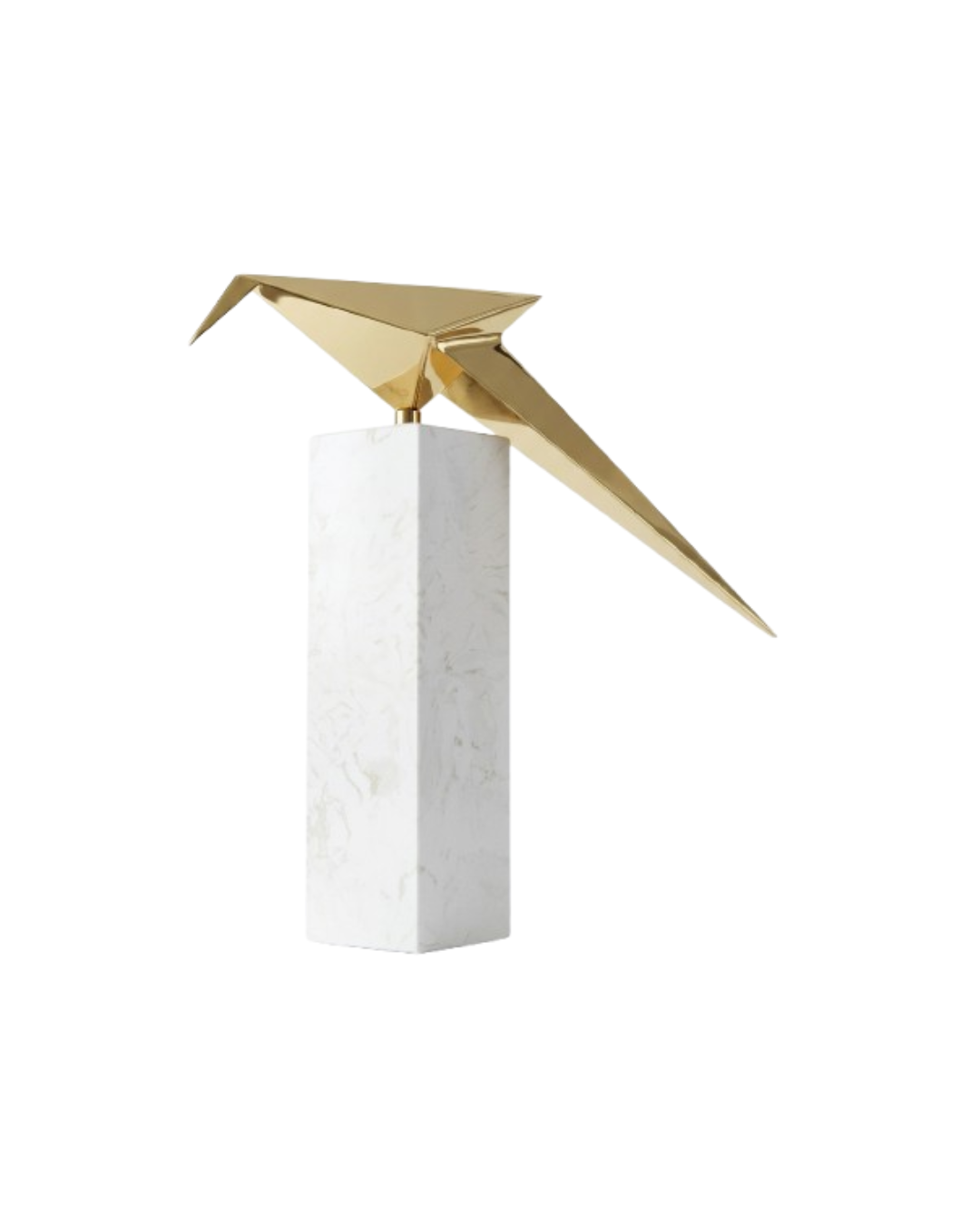 Origami Bird on Marble Pedestal