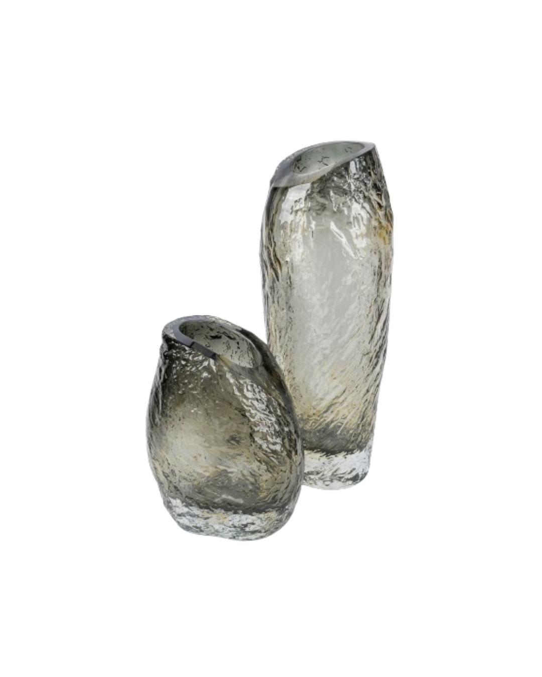 Morphic Smoke Sculpted Glass Vase