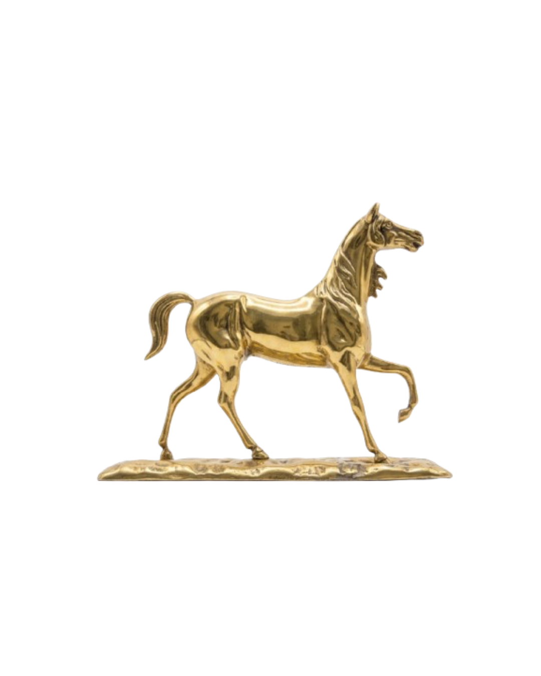 The Golden Stallion Brass Horse Figurine