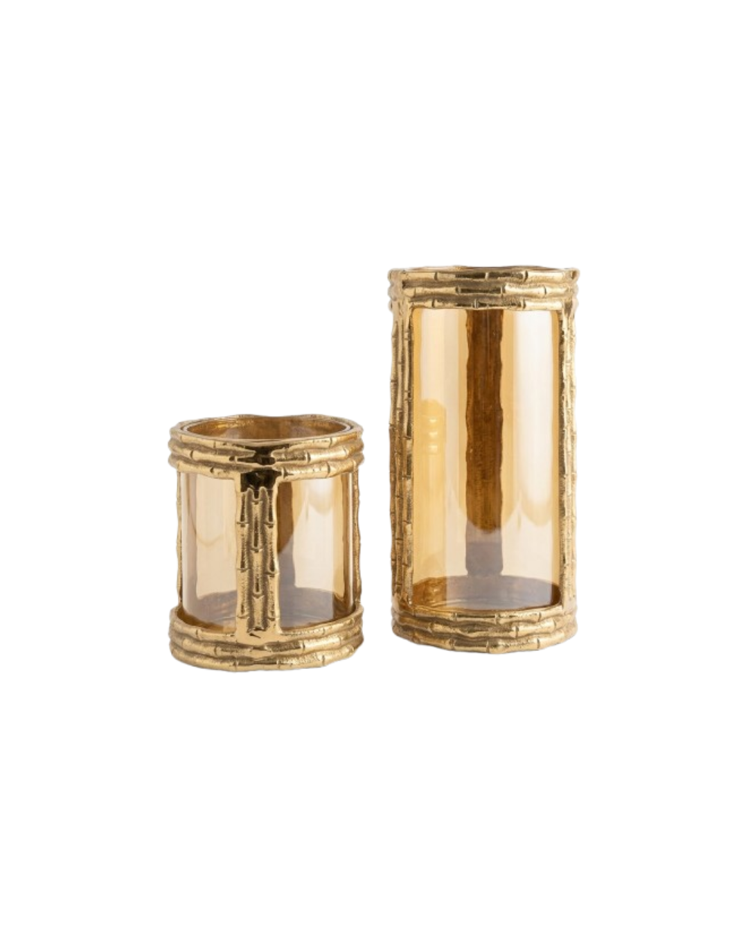 The Golden Bamboo Candle Holder Set