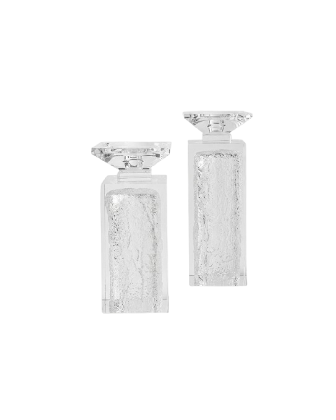 Handcrafted Crystal Candle Holder Duo