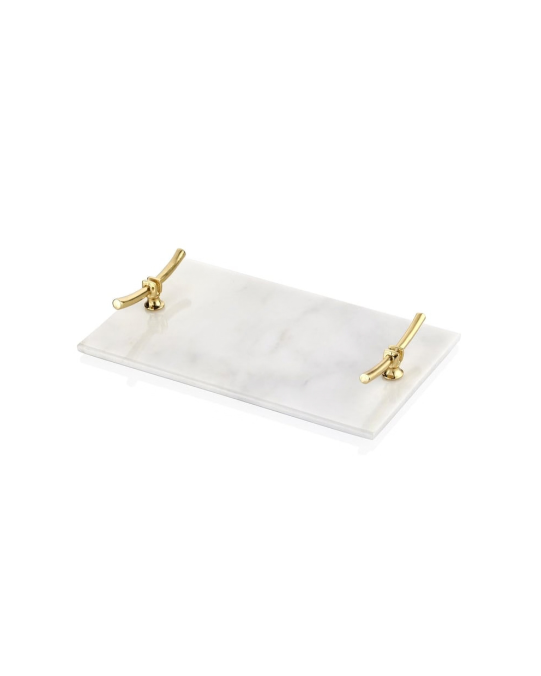 Luxury Marble Serving Tray with Gold Branch Handles