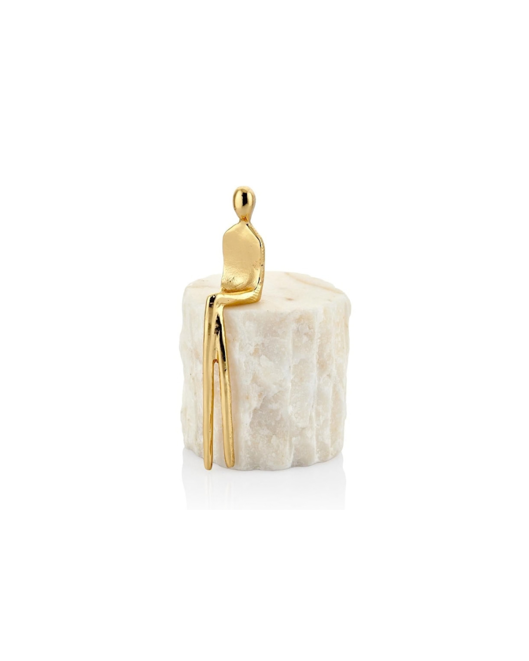 Sitting Silhouette Sculptures on Marble