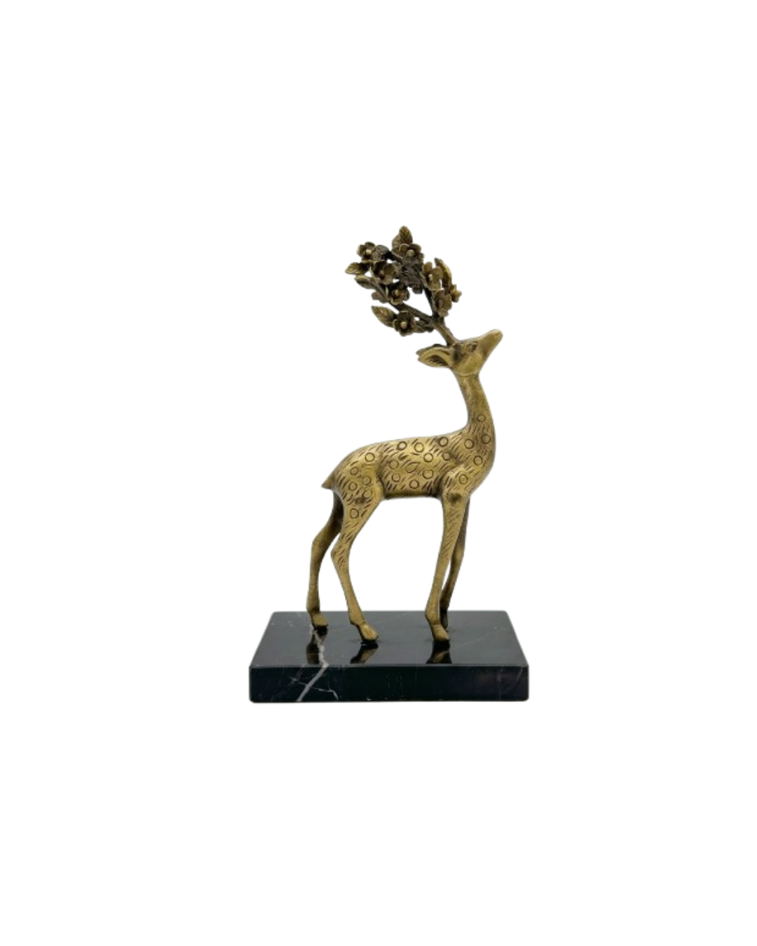 Bronze Deer on Marble Base
