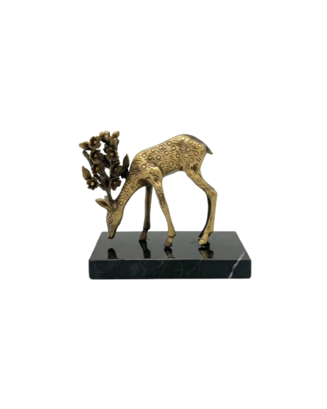 Bronze Deer on Marble Base