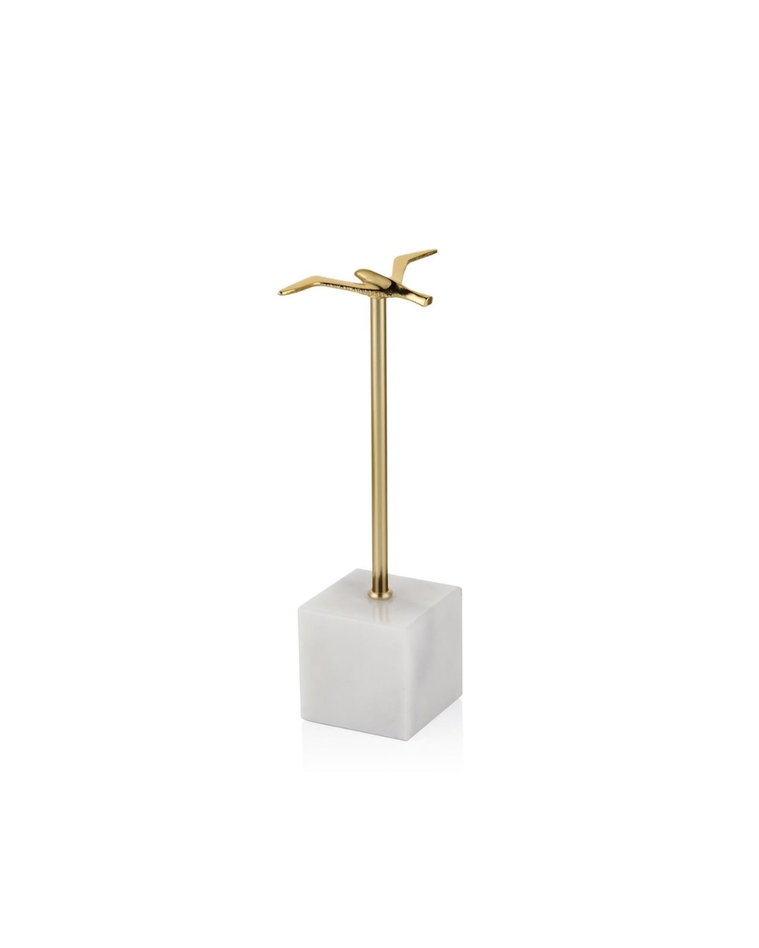 Golden Bird on Marble Pedestal