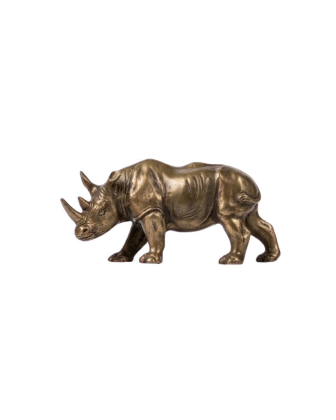 Rhino Sculpted in Metal