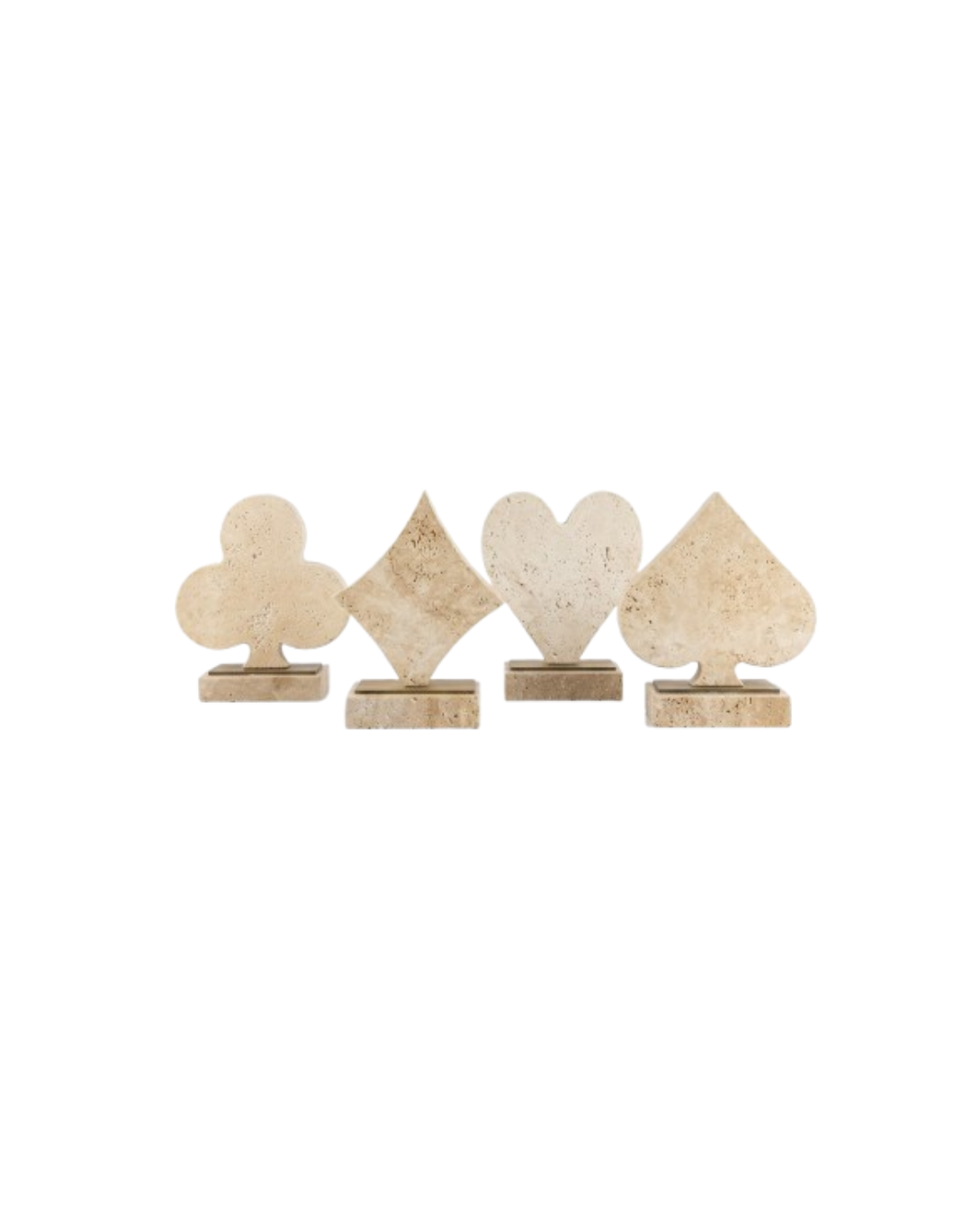 Royal Flush Minimalist Travertine Symbols