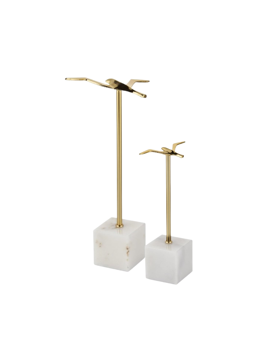 Golden Bird on Marble Pedestal