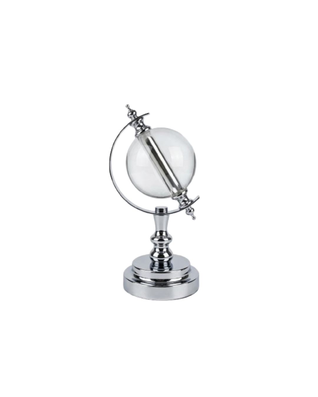 Glass Globe with Metallic Axis