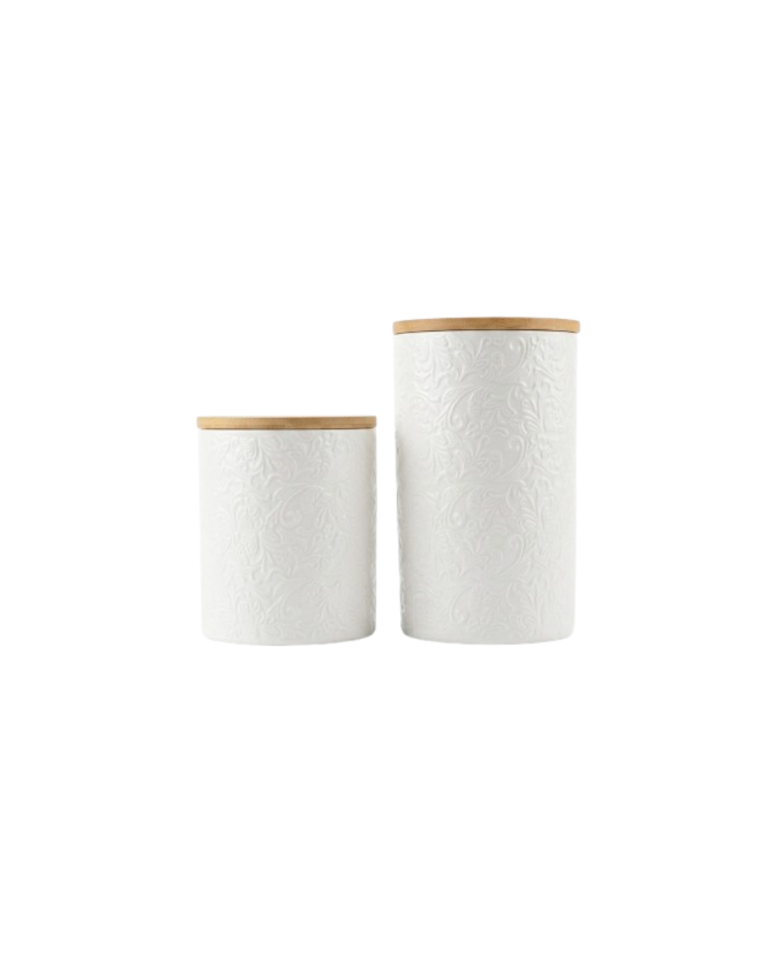 Floral Texture Ceramic Jars