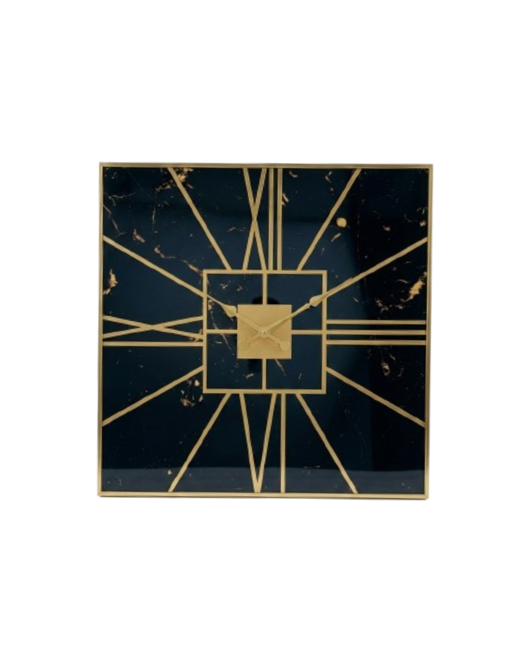 Midnight Marble Abstract Glass Wall Clock