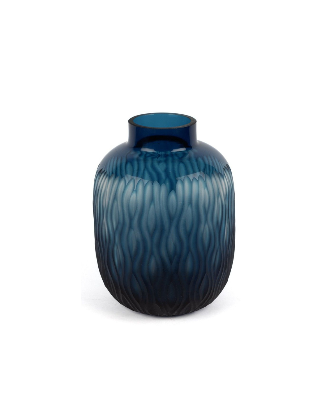 Midnight Flame Textured Vase