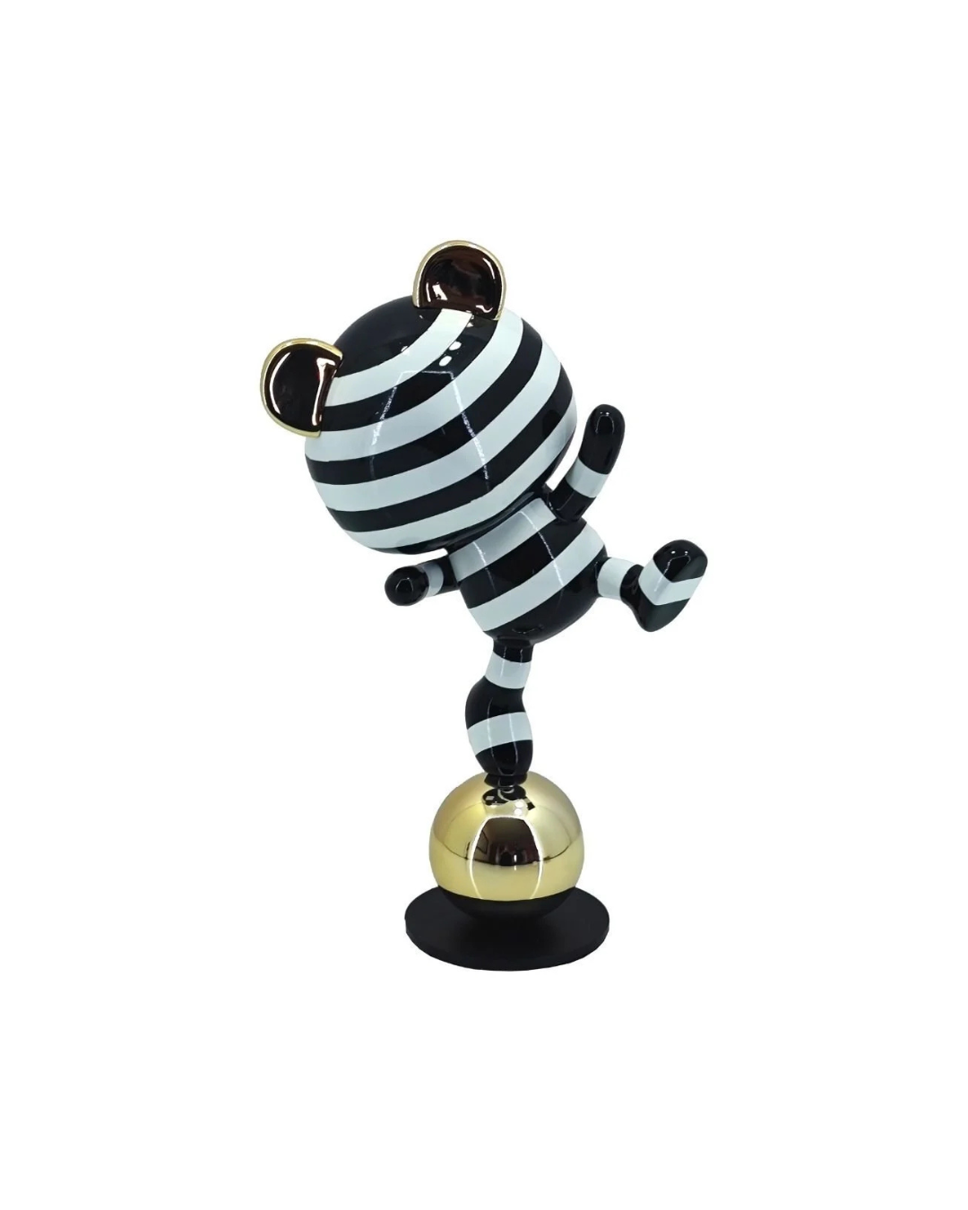 Striped Teddy Bear Art Piece