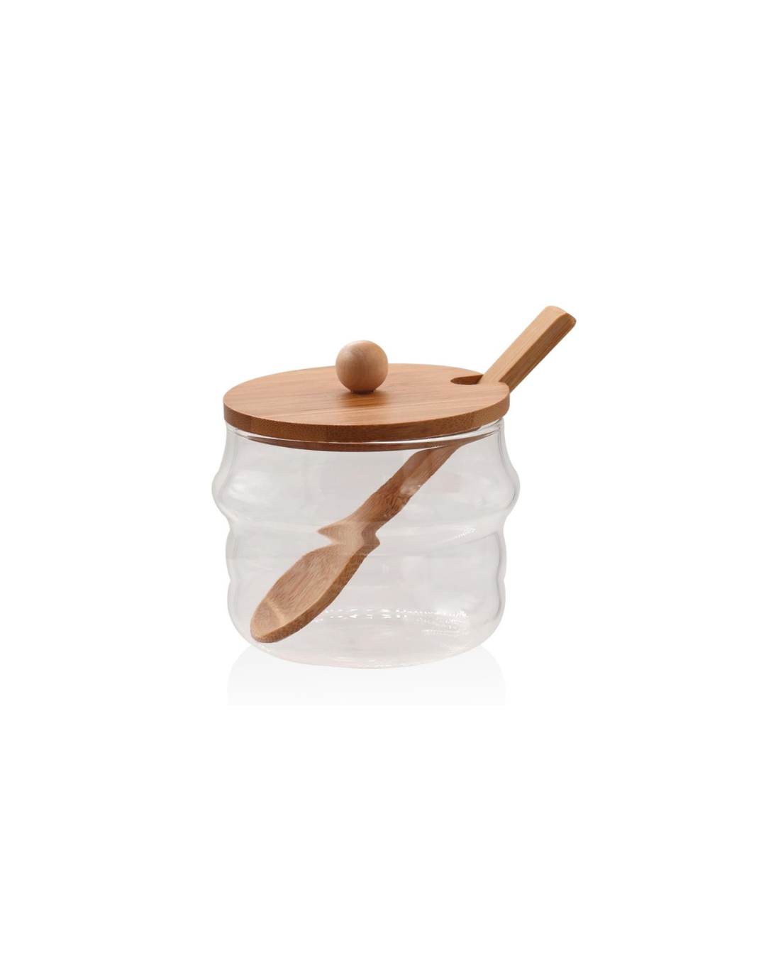 Minimalist Glass Jar with Bamboo Lid