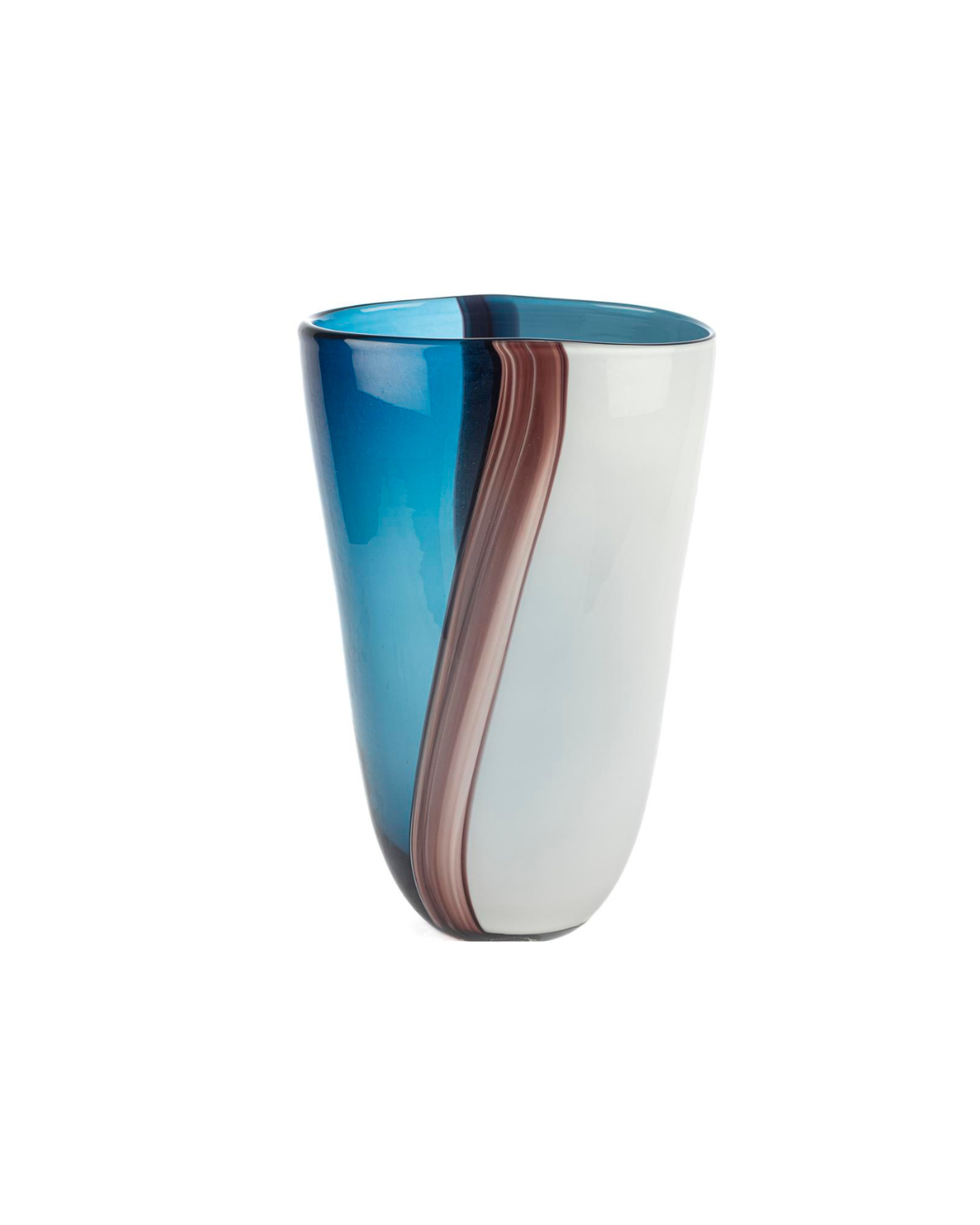 Azure Swirl Glass Vase