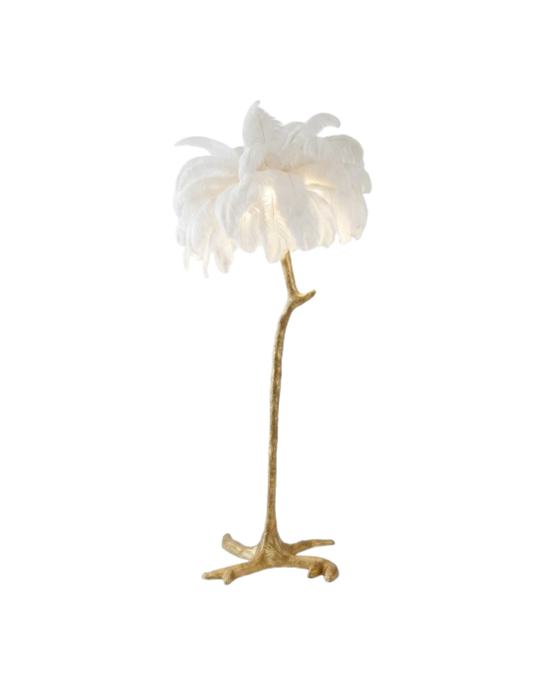'Ostrich Opulence' - Premium 60 Feather Floor Lamp
