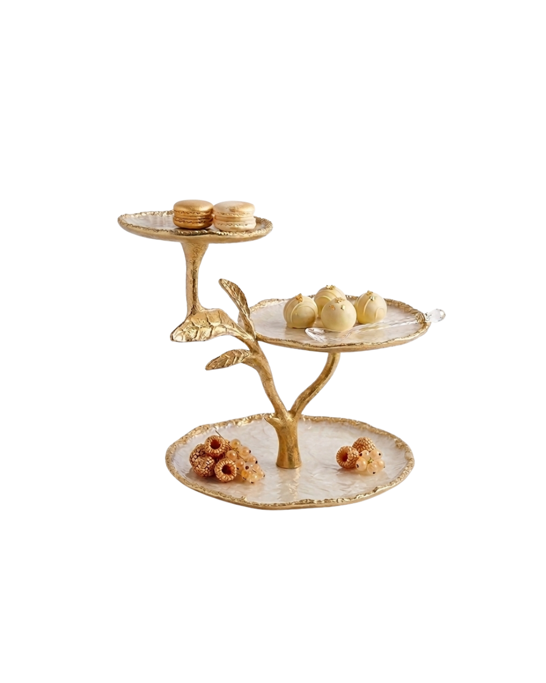 Enchanted Forest Golden Serving Stand